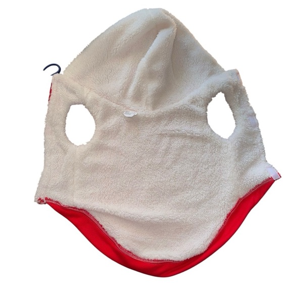 Boots & Barkley Red Fleece Dog Jacket L (9x21) Reindeer Snowflake Hooded - Picture 4 of 8